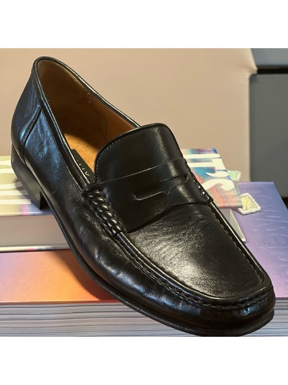 Bally Classic Black Slip-On Loafers Elegant Design (Gently worn)